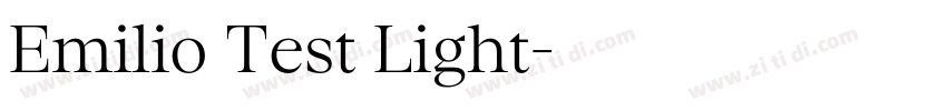 Emilio Test Light字体转换